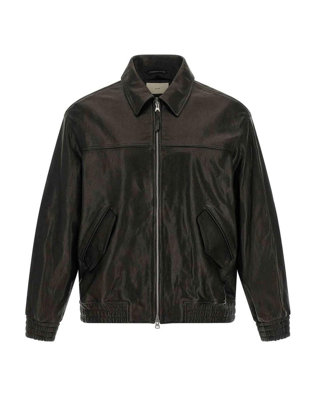DUNST Black Leather Blouson for men