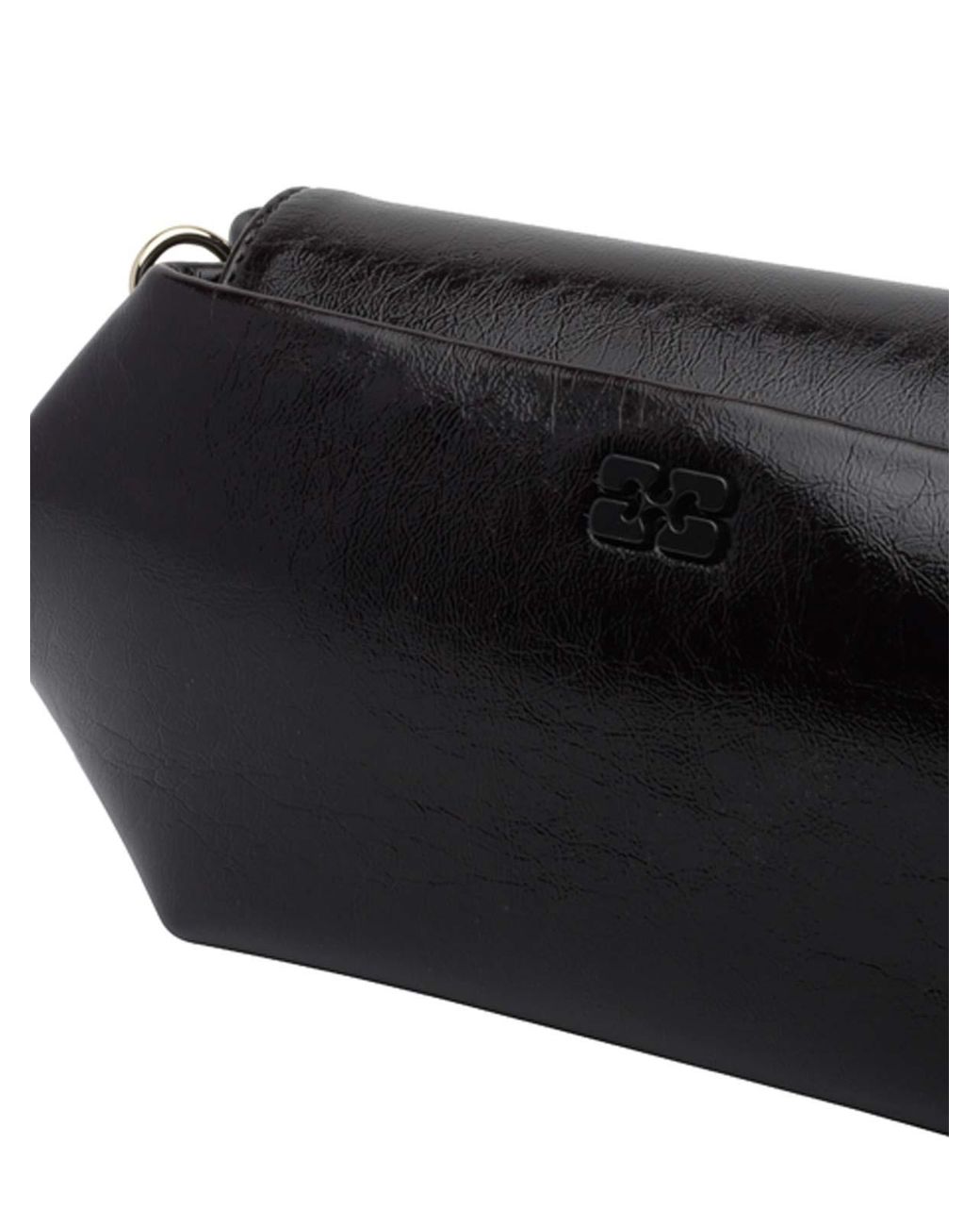 Ganni Black Bou East/West Crossbody Bag
