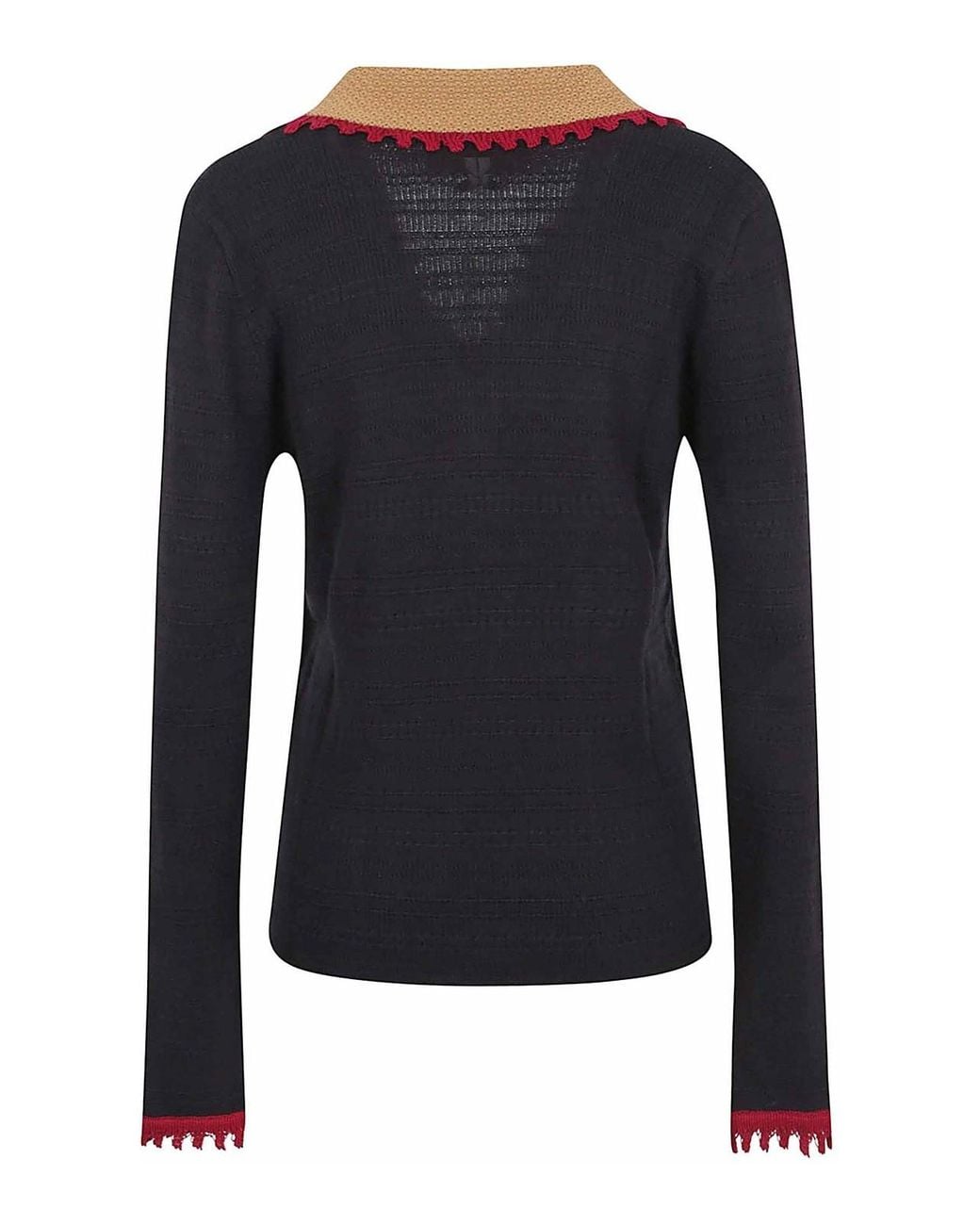 LaDoubleJ Black Picket Polo Jumper