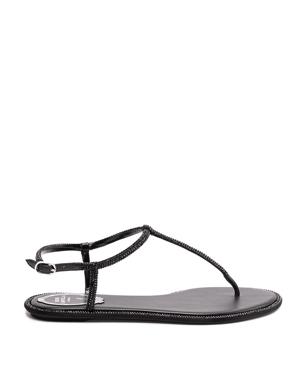 Rene Caovilla Brown Diana Flat Sandals