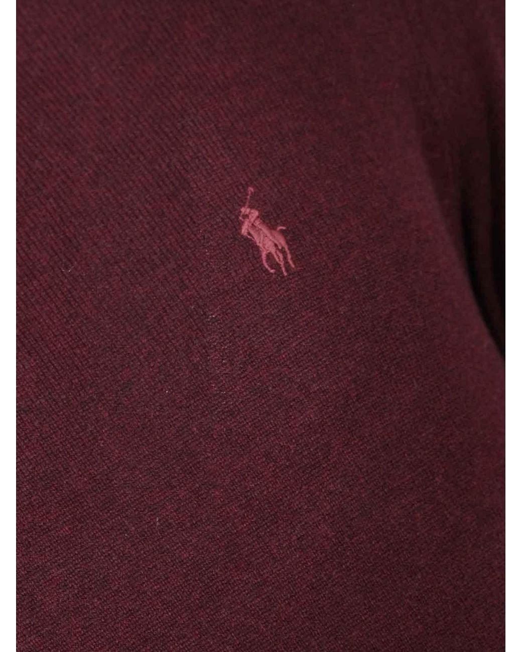 Polo Ralph Lauren Purple Wool Sweater With Logo for men