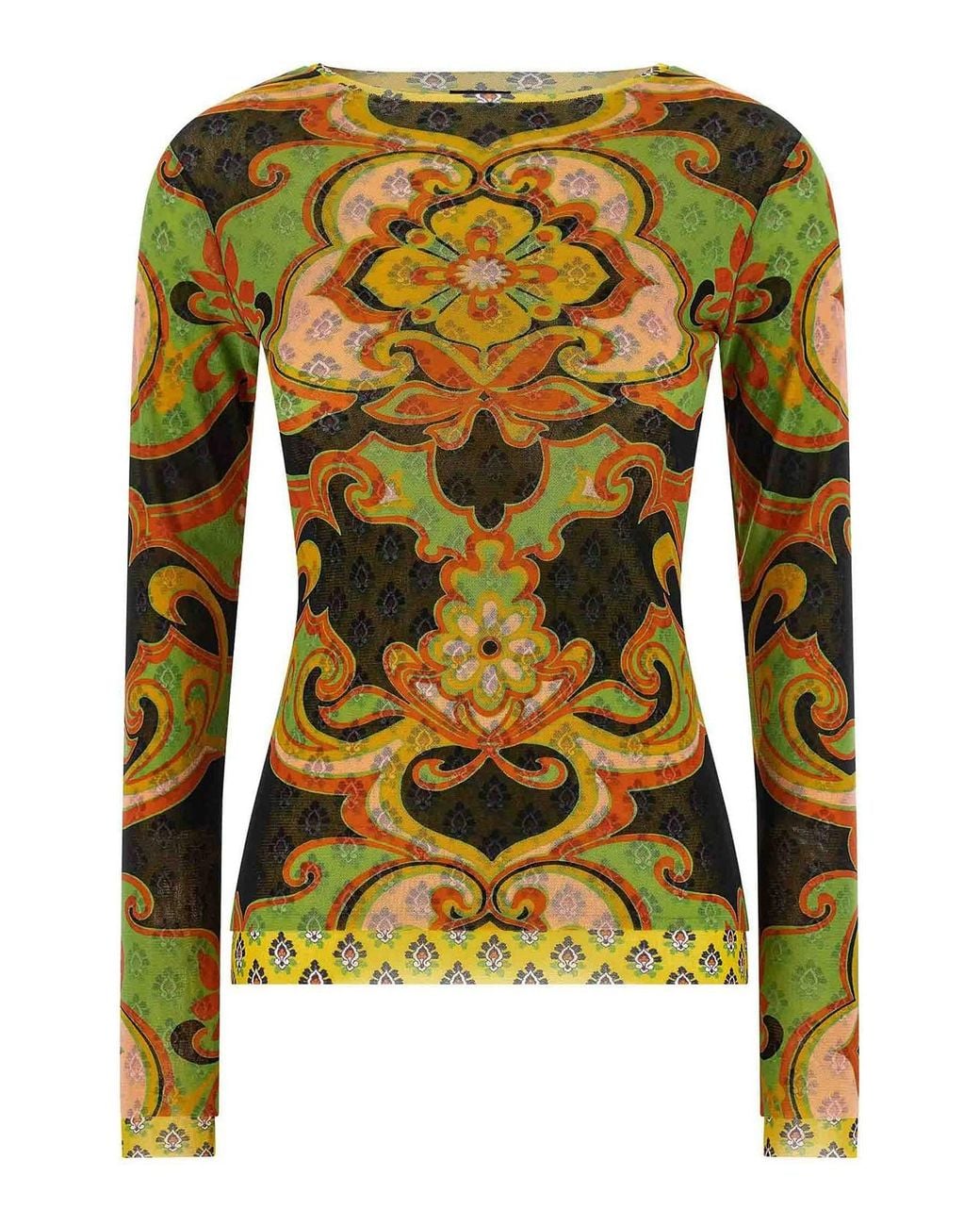 Etro Yellow Double-Layer Mesh