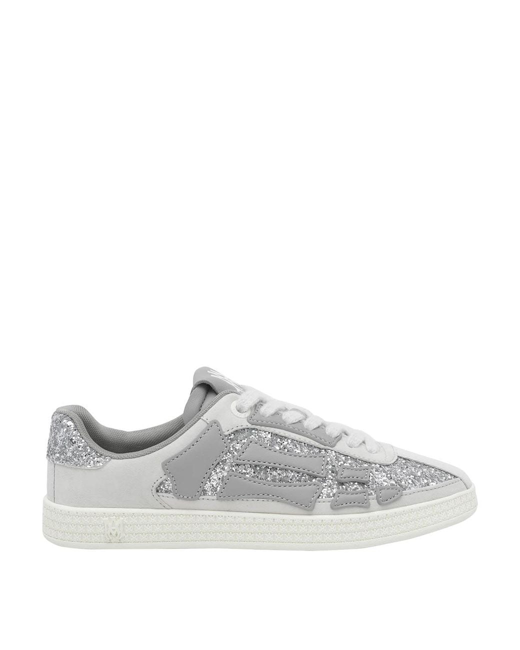 Amiri White Glitter Pacific Bones Sneakers