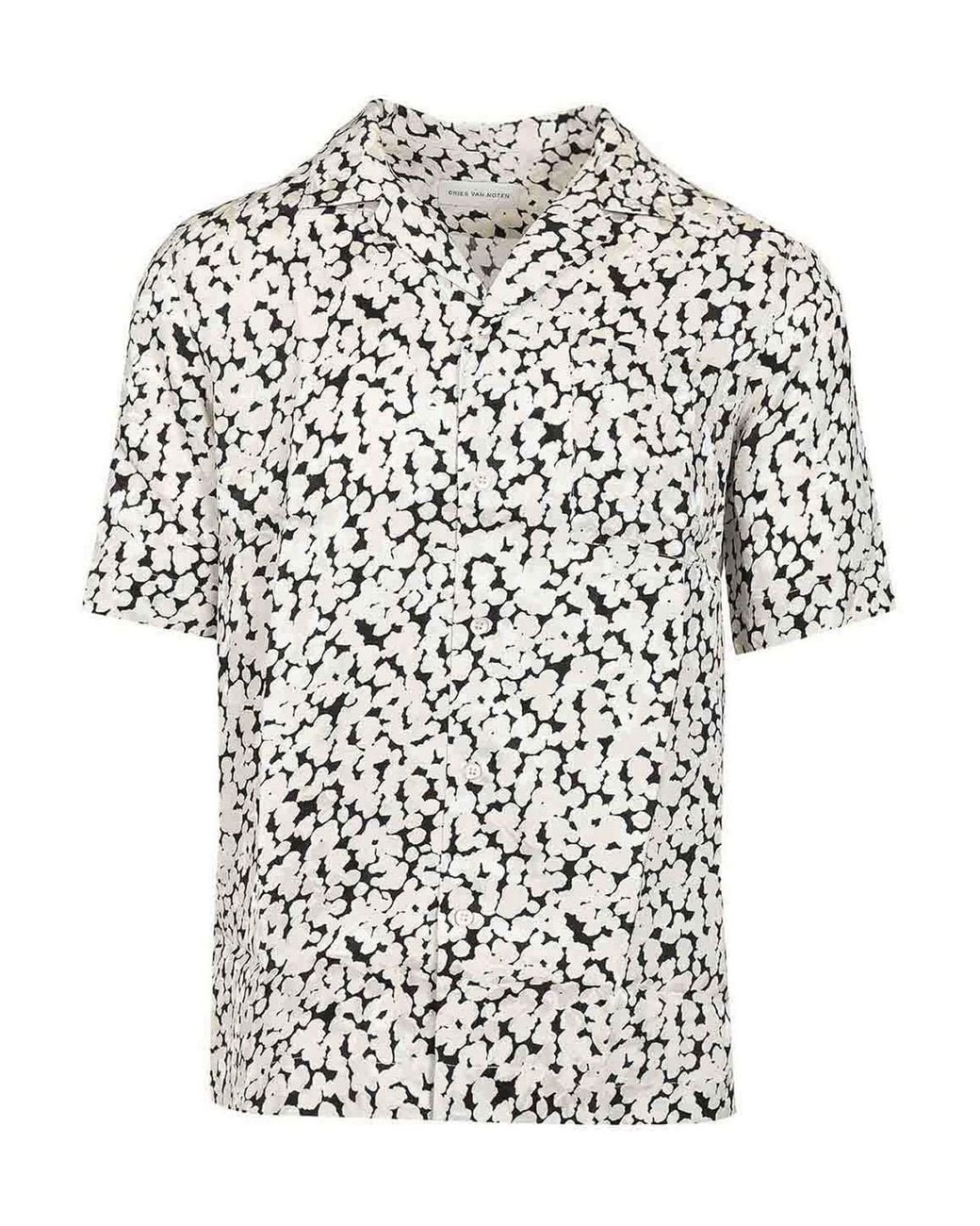 Dries Van Noten White ドリス ヴァン ノッテン プリント リラックスフィット シャツ for men