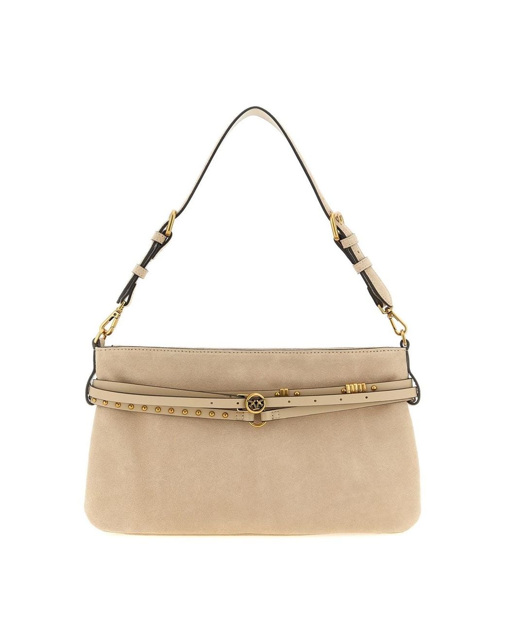 Pinko Natural Classic Suede Belt Bag
