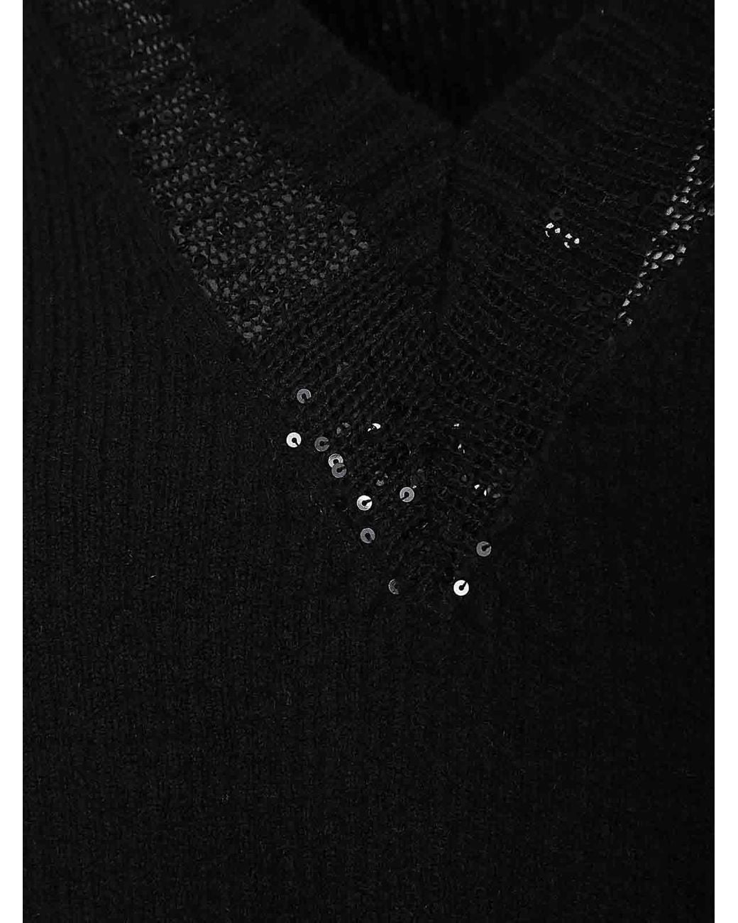 ELEVEN88 Black V-Pullover