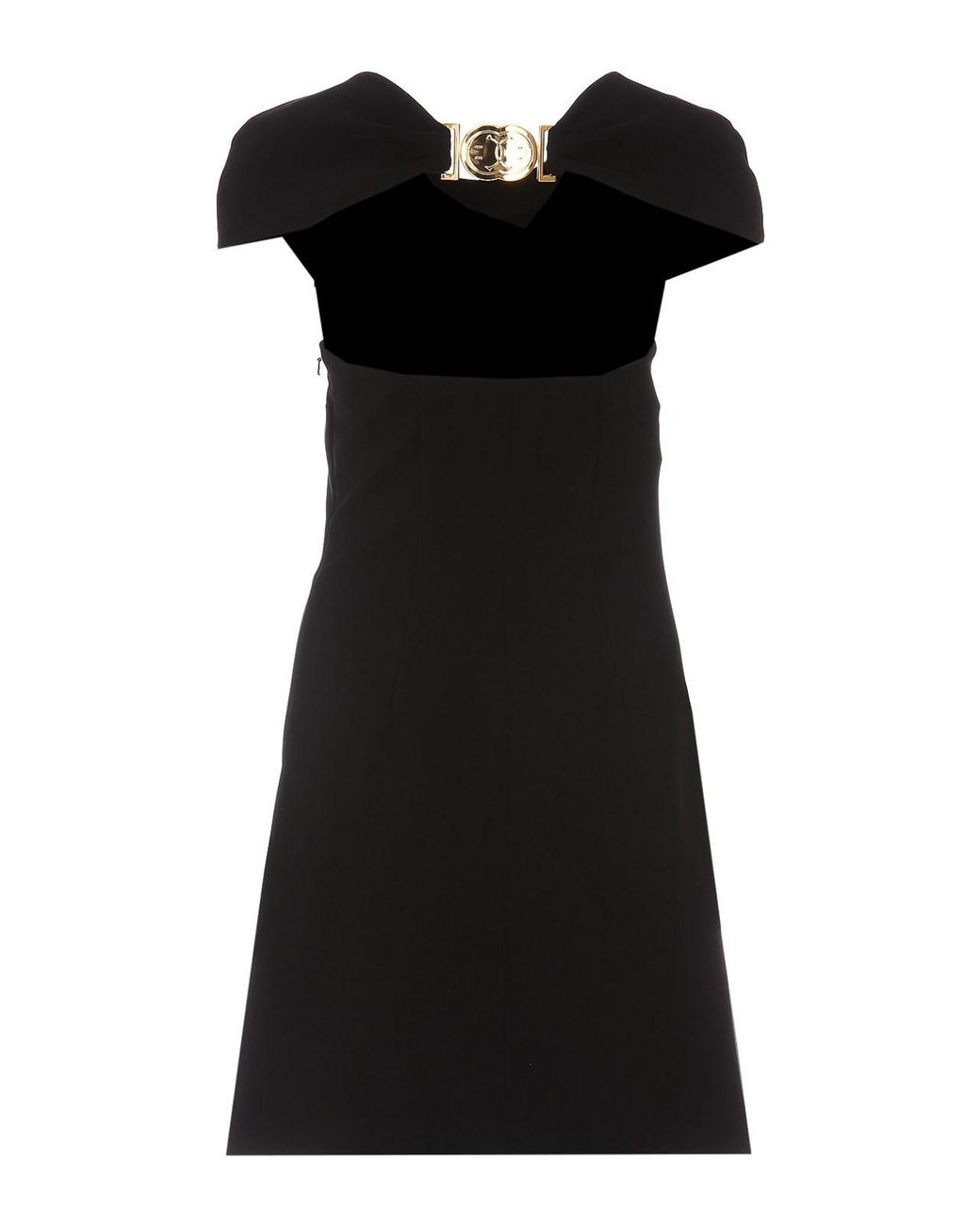 Moschino Black Smiley Hook Closure Mini Dress