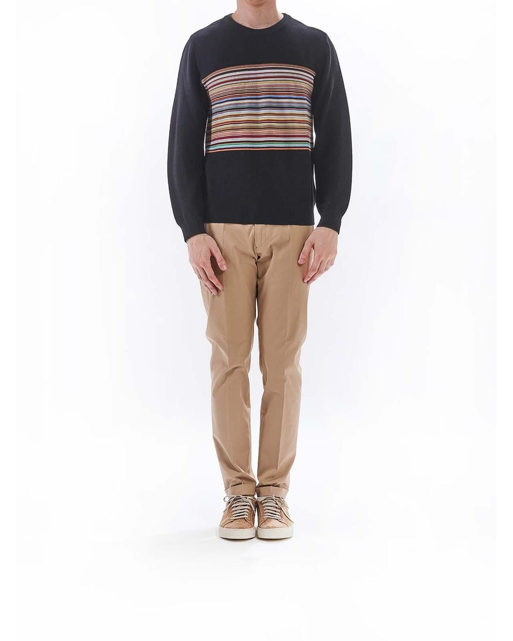 Paul Smith Black Classic Row Strip Shirt Ps for men