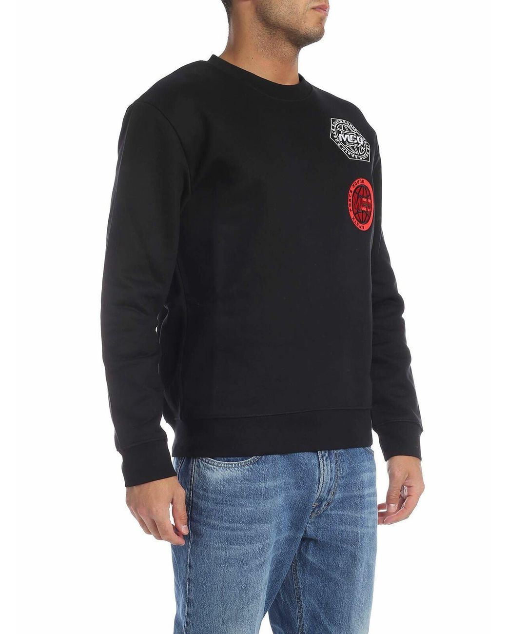McQ Alexander McQueen Blue Sweatshirt With Mcq Patch for men