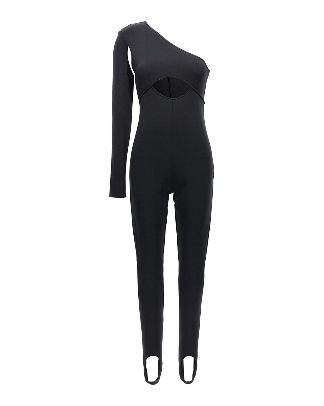 David Koma Black Scuba Cut Out One-Length Bodysuit