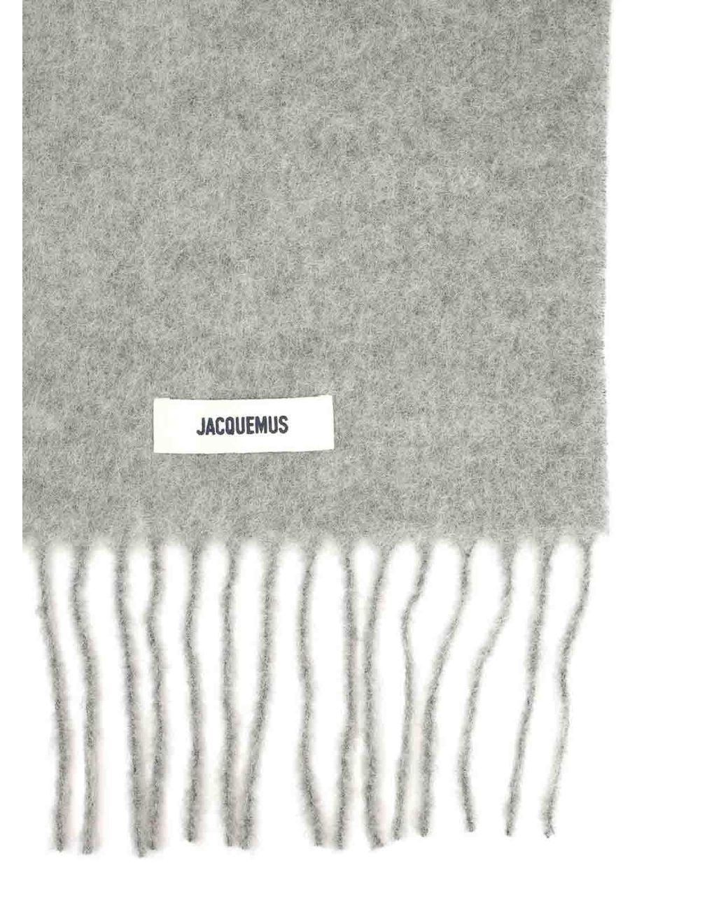 Jacquemus Gray Wool Blend Scarf