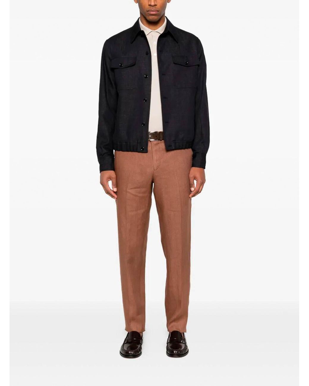 Lardini Black Shirt Jacket for men