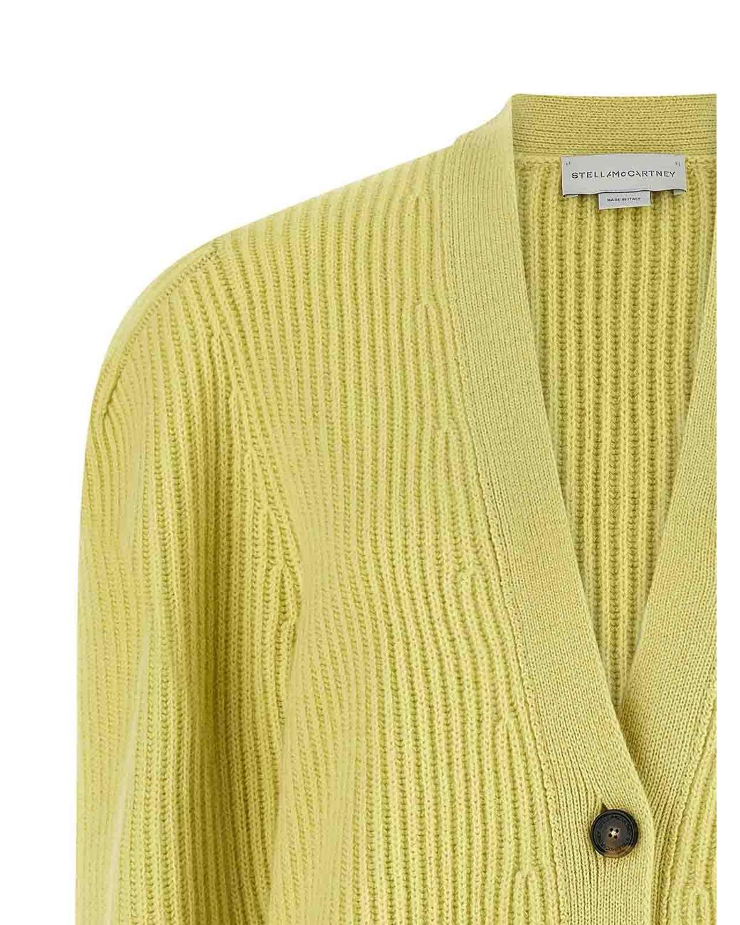 Stella McCartney Yellow Thick Knit Cardigan