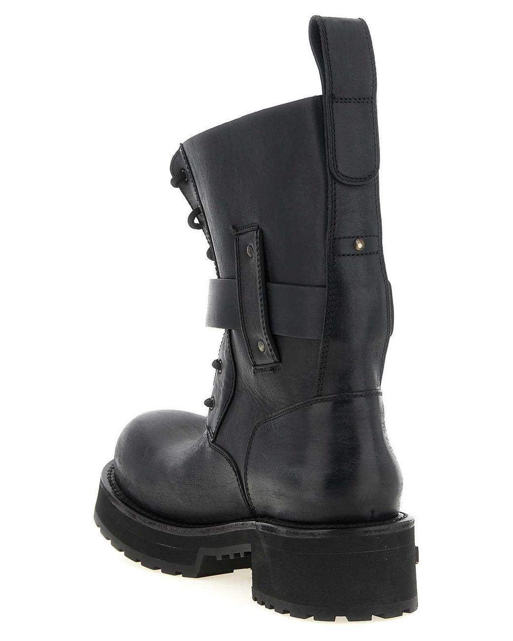 Balenciaga Black Venom Lace-Up Boots for men