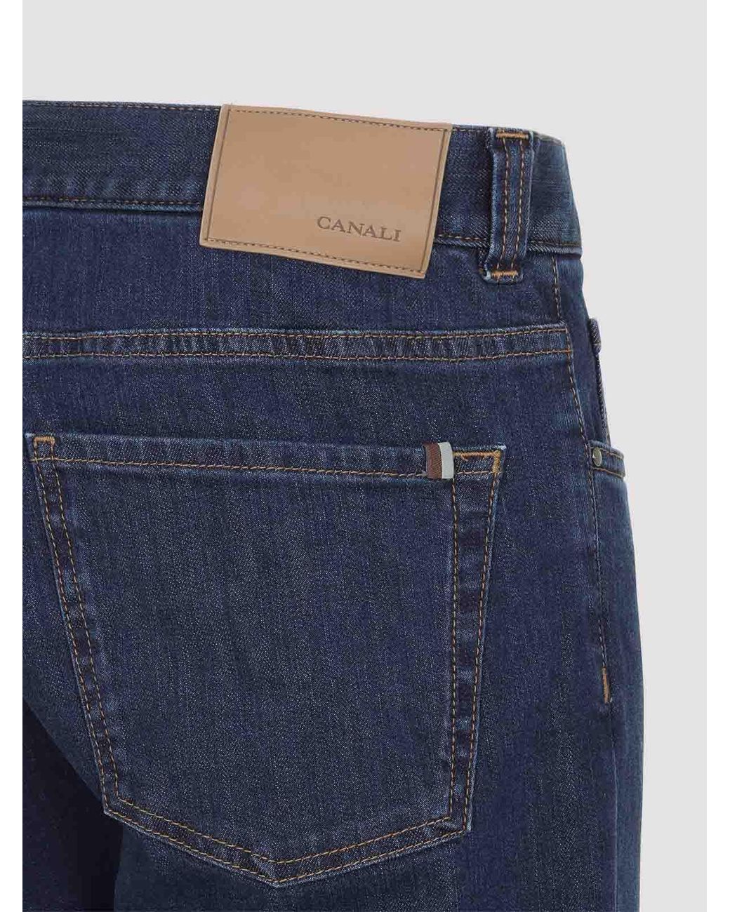 Canali Blue 5 Pocket Denim Jeans for men
