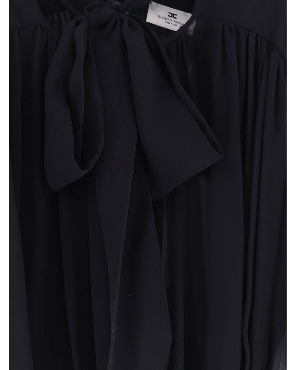 Elisabetta Franchi Blue Silk Shirt With Body Detail