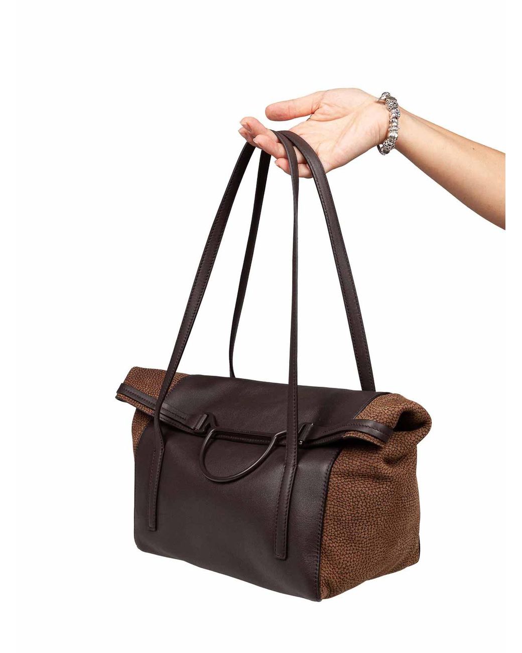 Borbonese Brown Shopping Bag M