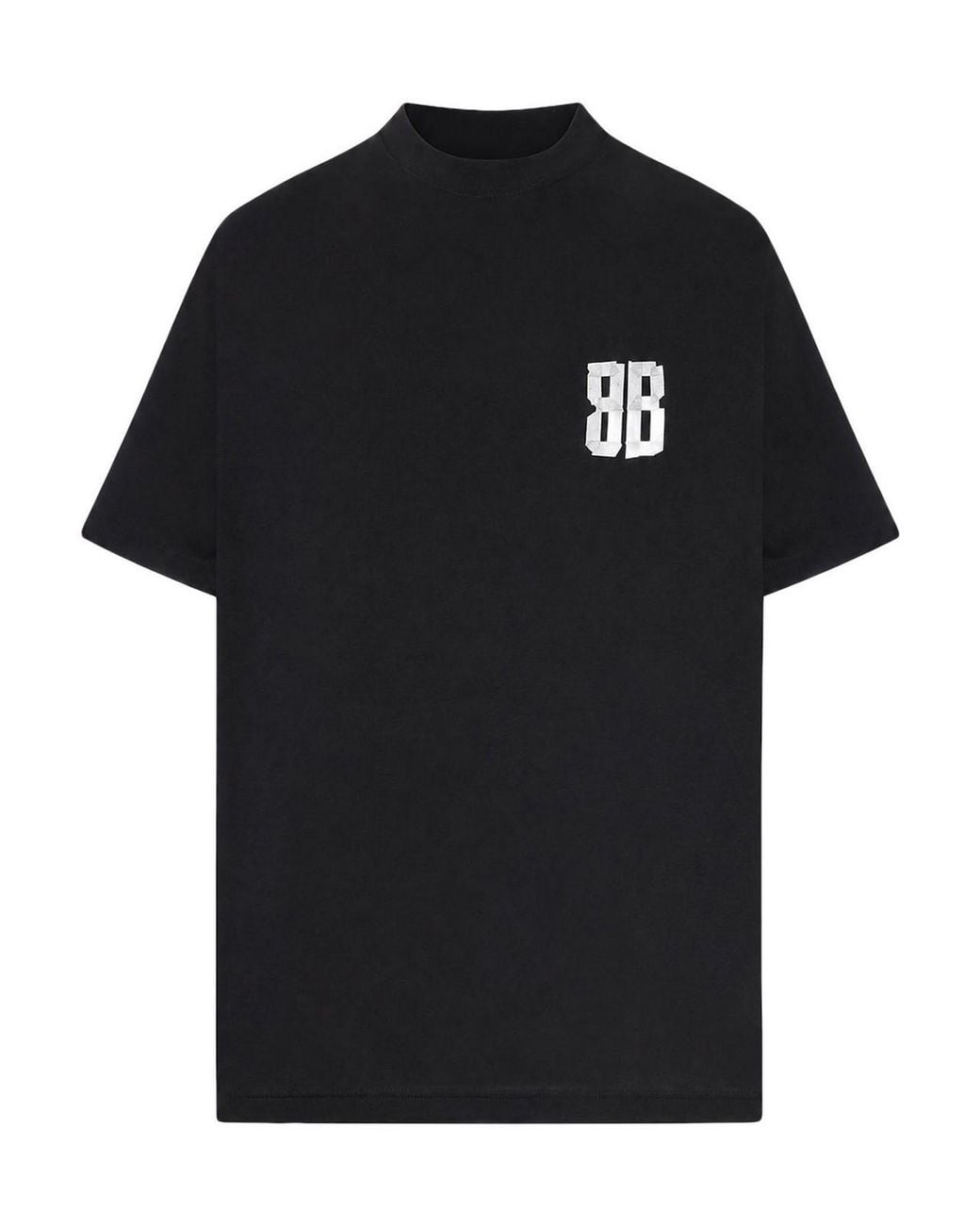 Balenciaga Black Glitter Tape T-Shirt Loose Fit