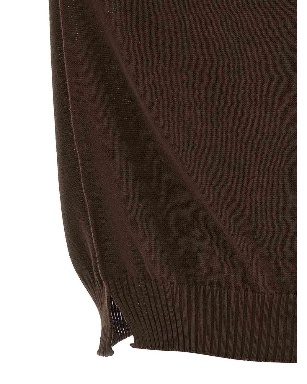 Ma'ry'ya Brown Cotton Sweater for men