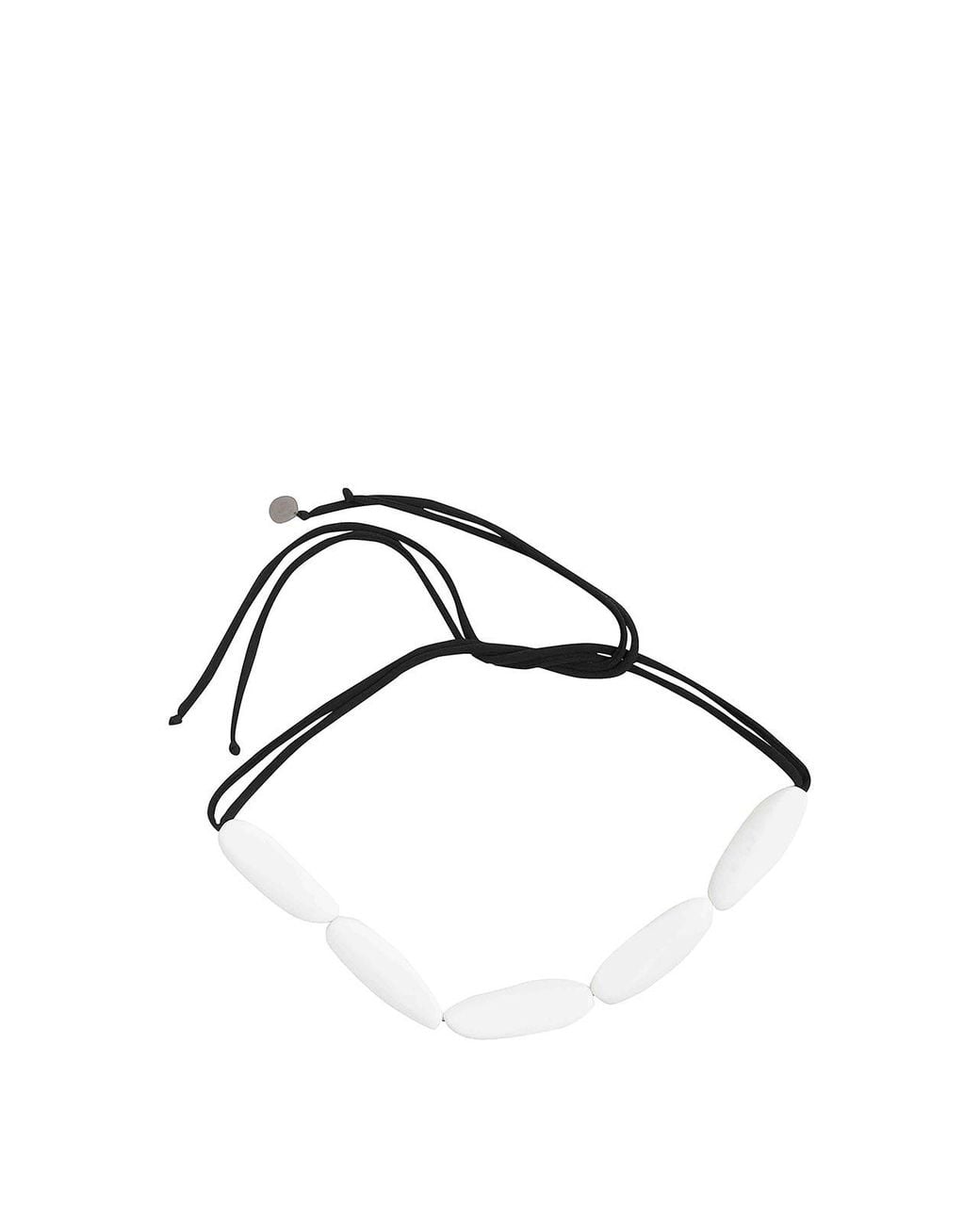 Maria Calderara White Linear Stones Necklace