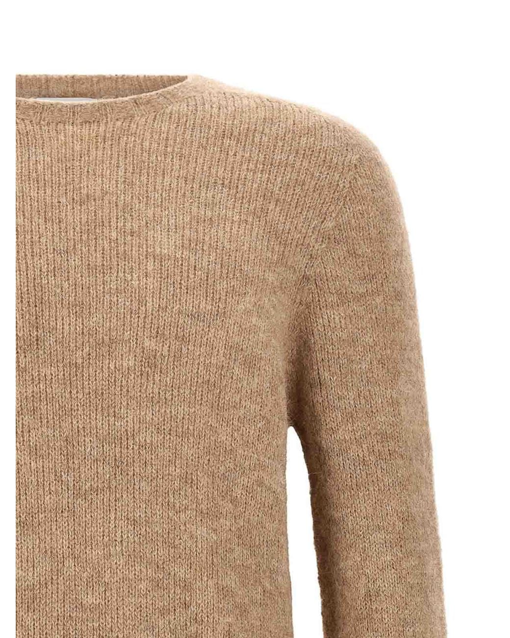 Oliver Lattughi Natural Crew-Neck Sweater for men
