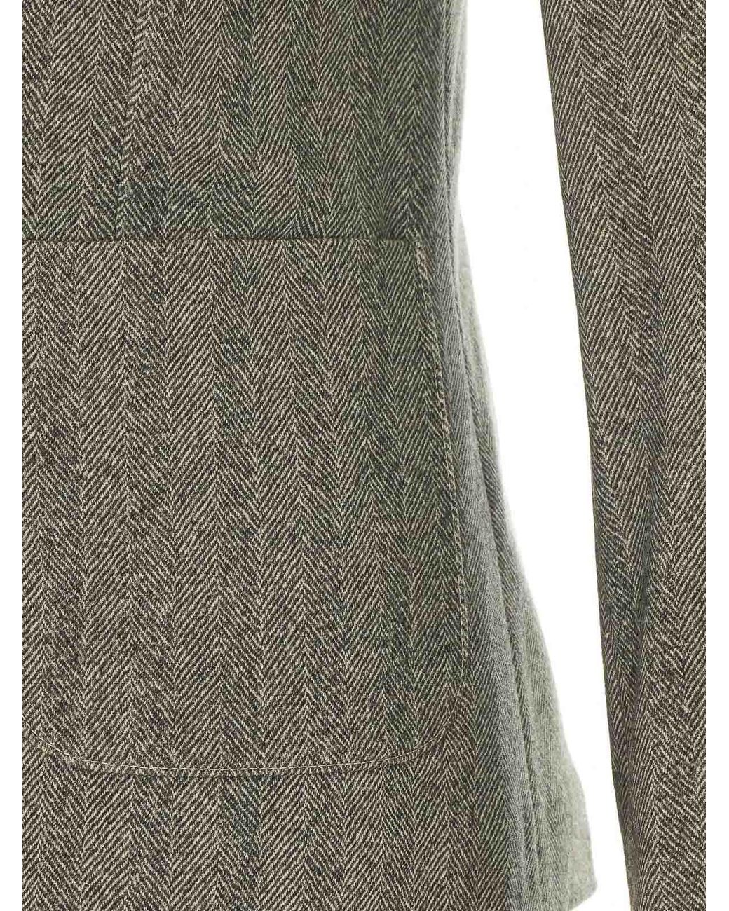 Circolo 1901 Gray Single Breasted Button Jacket