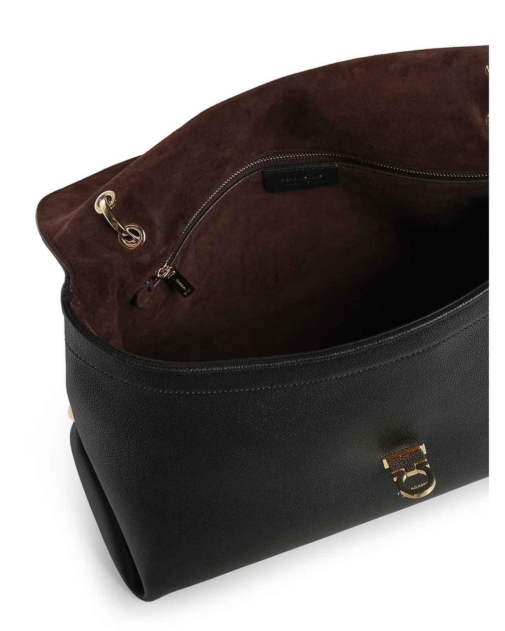 Ferragamo Black Logo Shoulder Bag