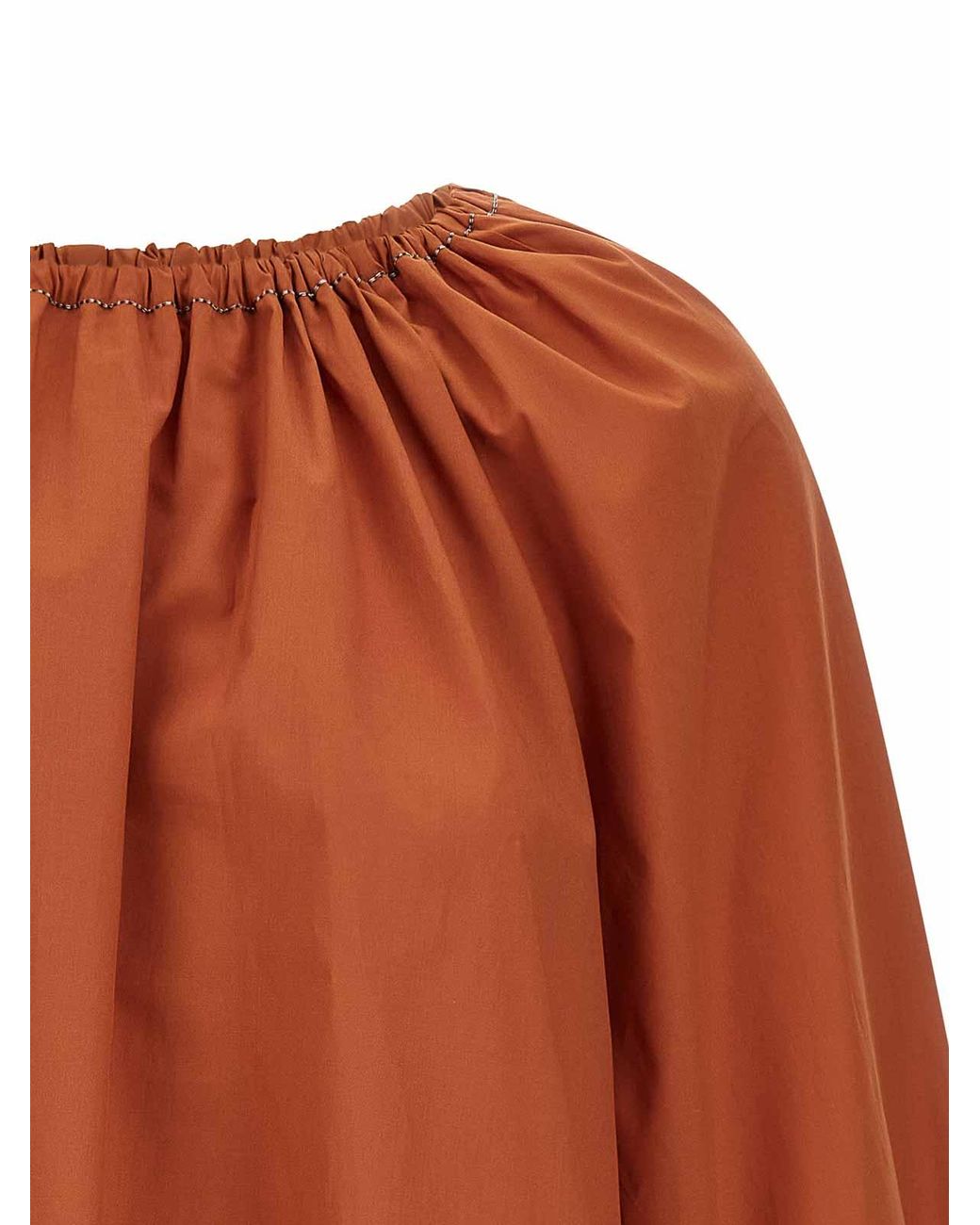 Marni Brown Boat Neck Blouse