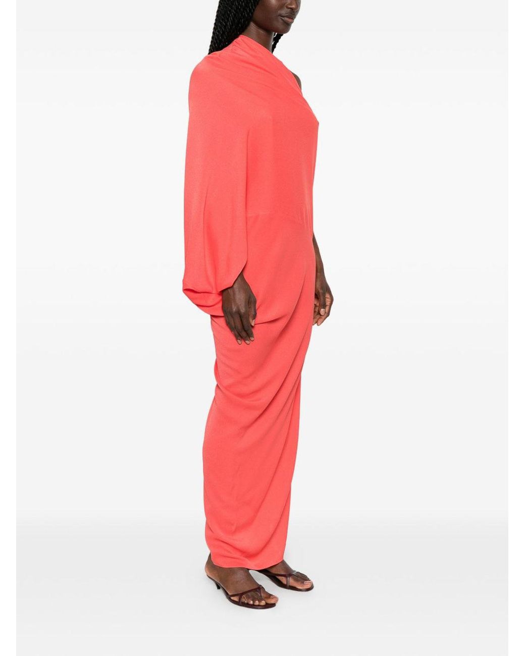 Cortana Red Delore Silk Long Dress
