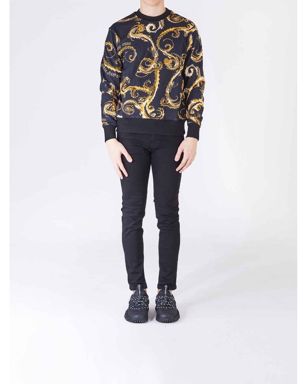 Versace Jeans Couture Black Chromo Couture Sweatshirt for men