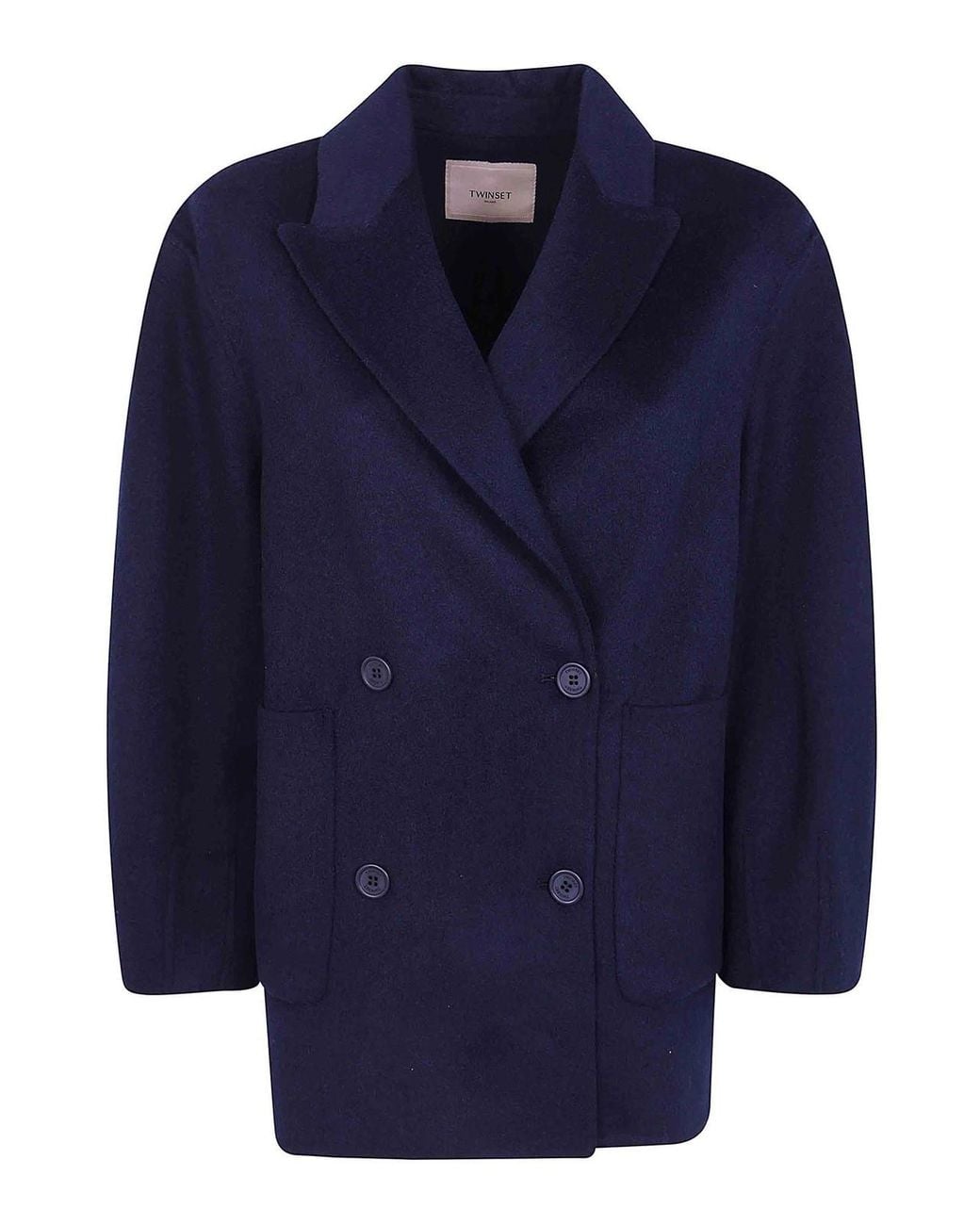 Twinset Blue Double Brested Peacoat