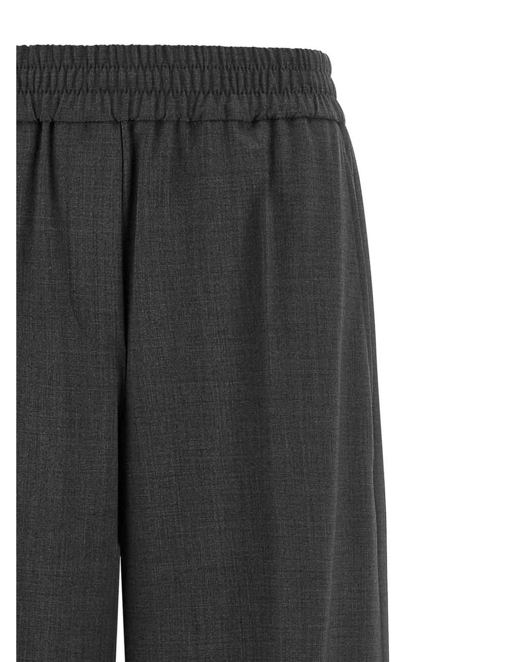 Brunello Cucinelli Black Cool Wool Trousers
