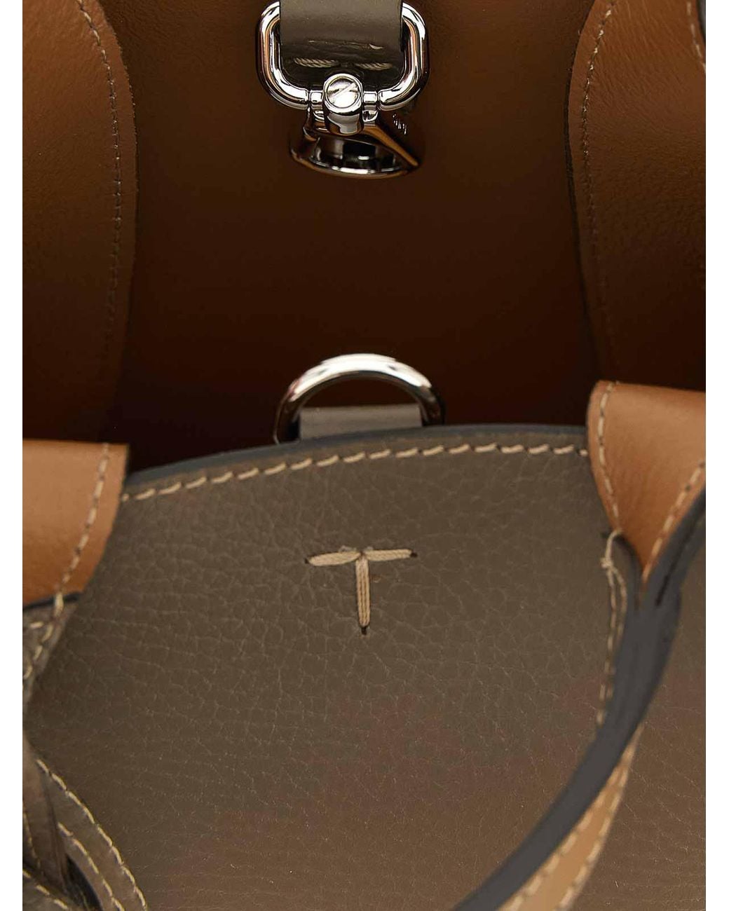 Tod's Brown Micro 'T Timeless' Handbag
