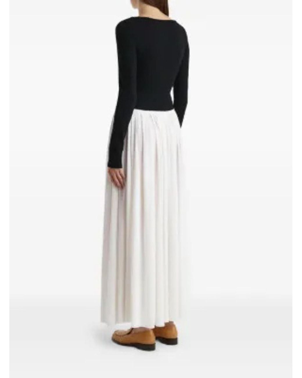 Khaite White Carlotta Panelled Dress