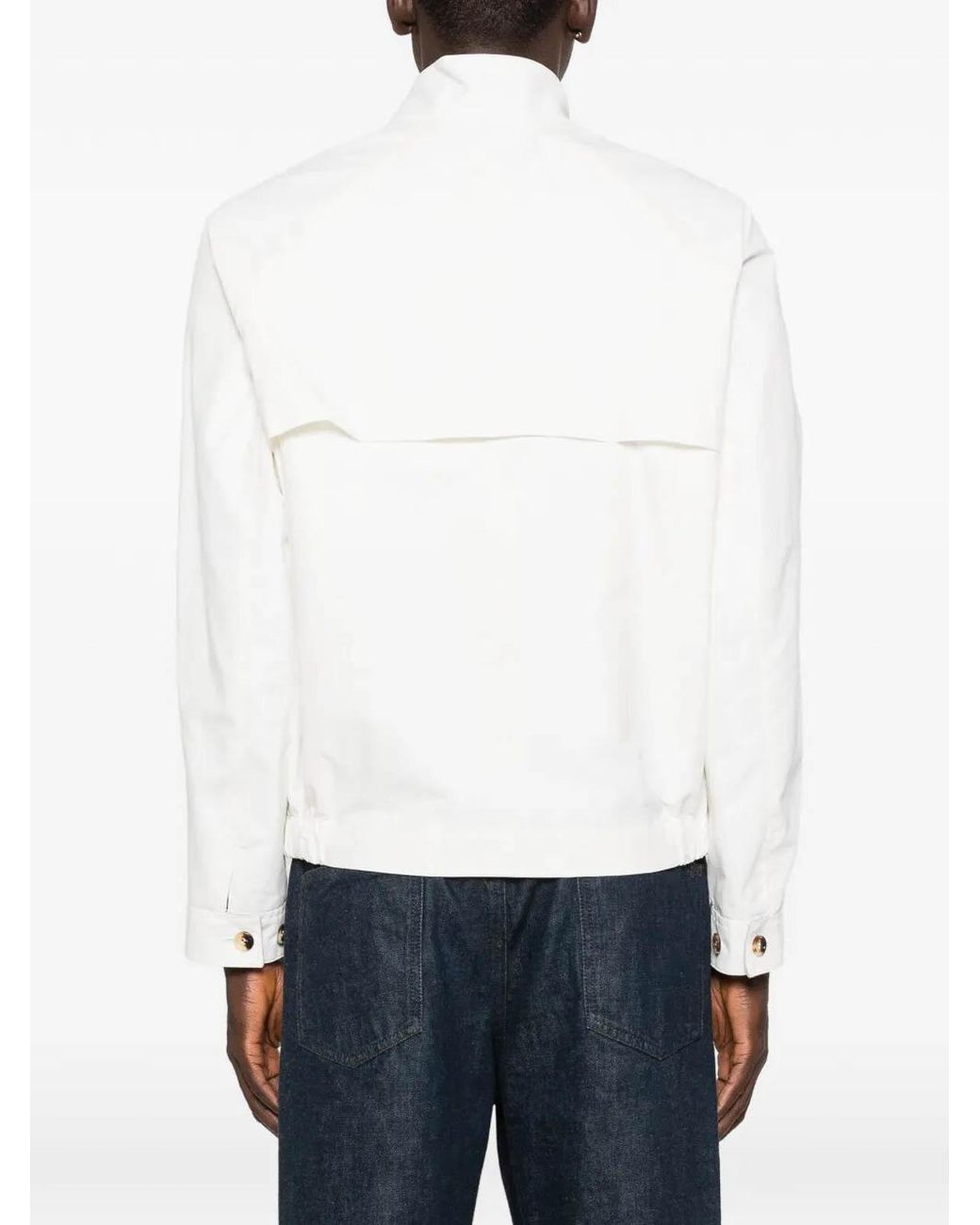 Brunello Cucinelli White Bomber Jacket for men