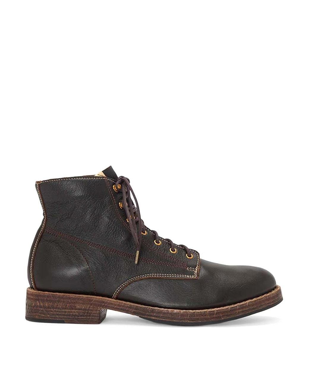 Visvim Brown Virgil Boots-Folk for men