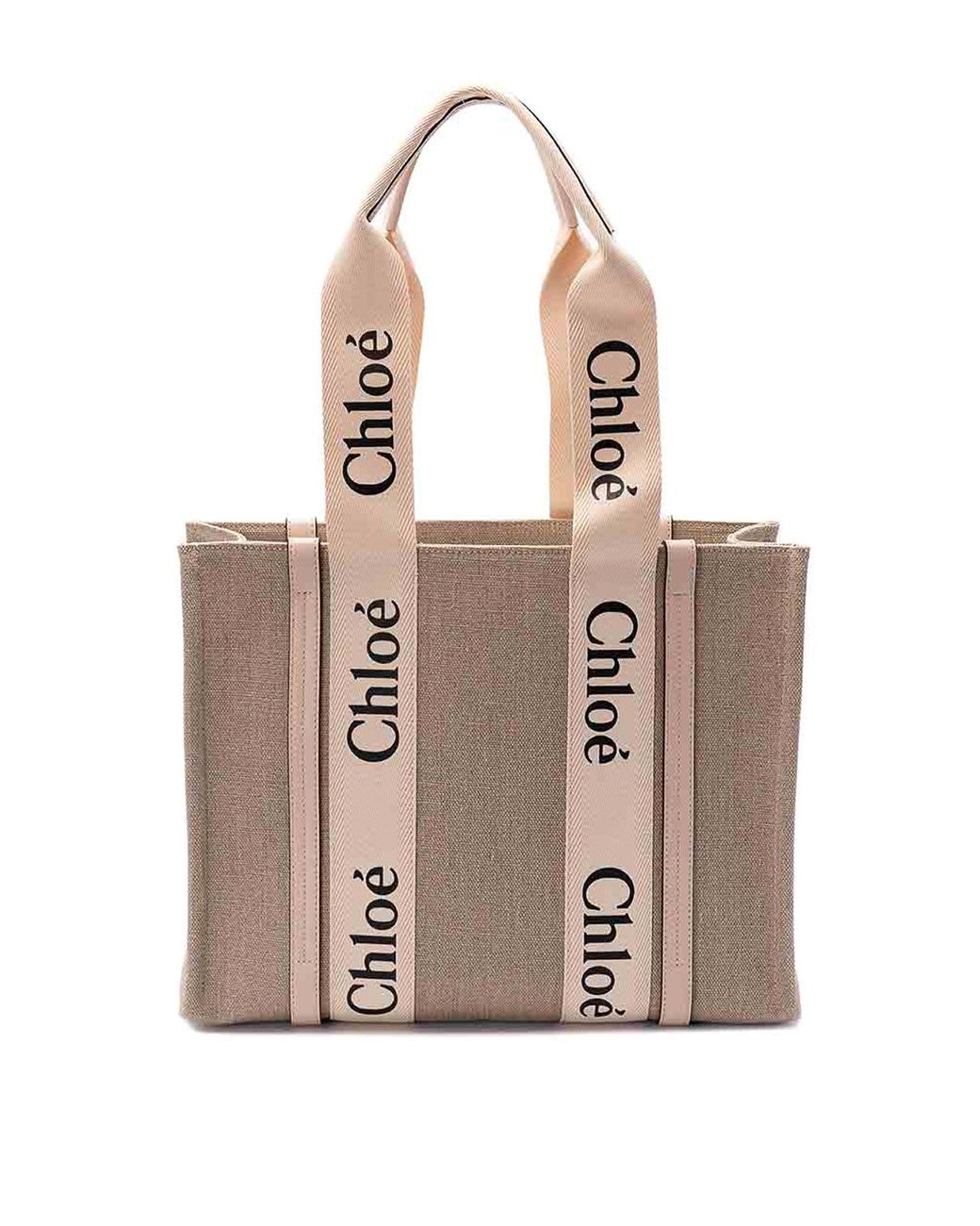 Chloé Natural Woody Medium Tote Bag