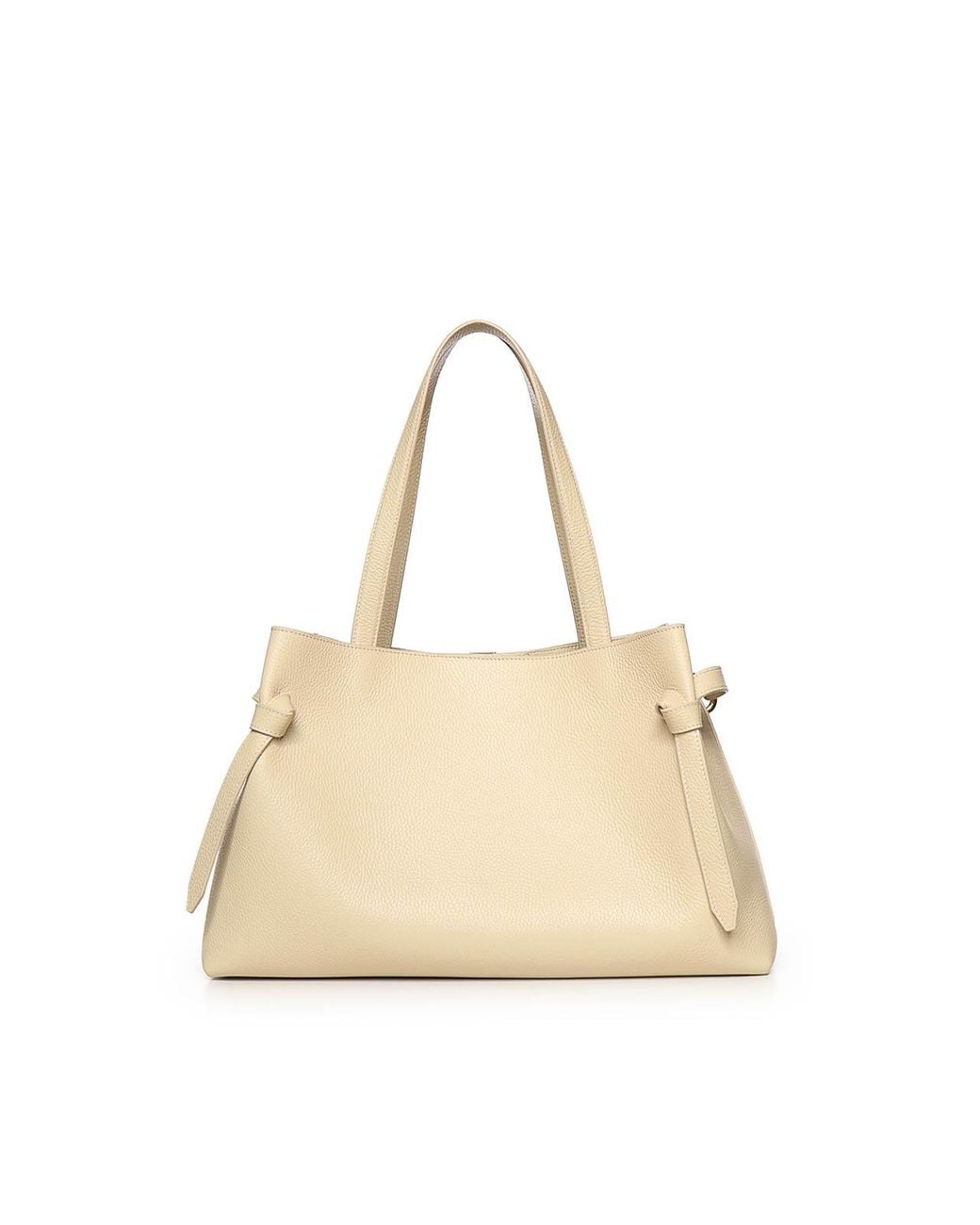 Yuzefi Natural Gyoza Leather Tote Bag