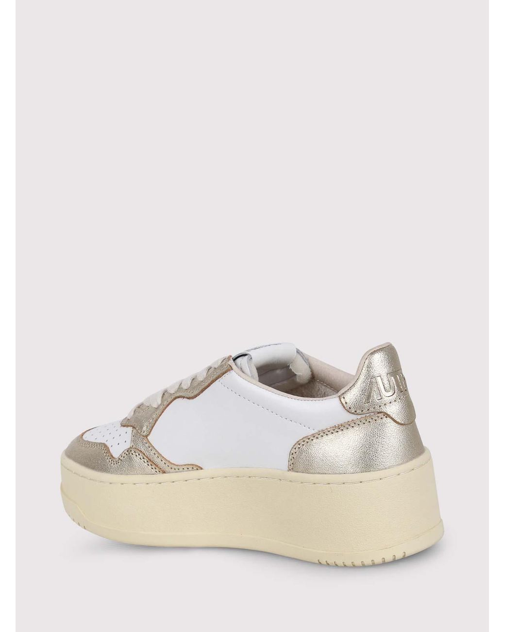 Autry White Medalist Platform Sneakers