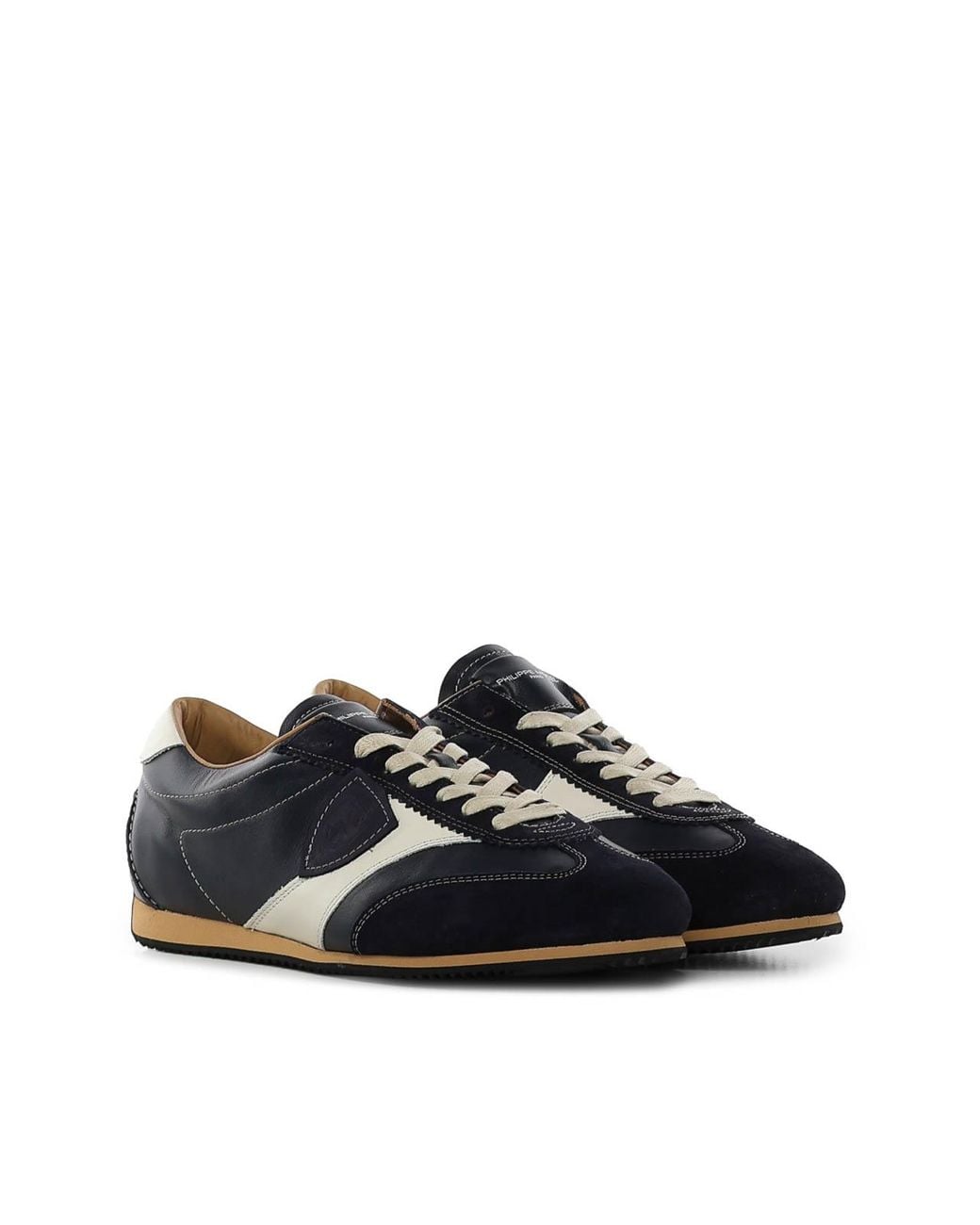 Philippe Model Black Planche Leather Sneakers for men