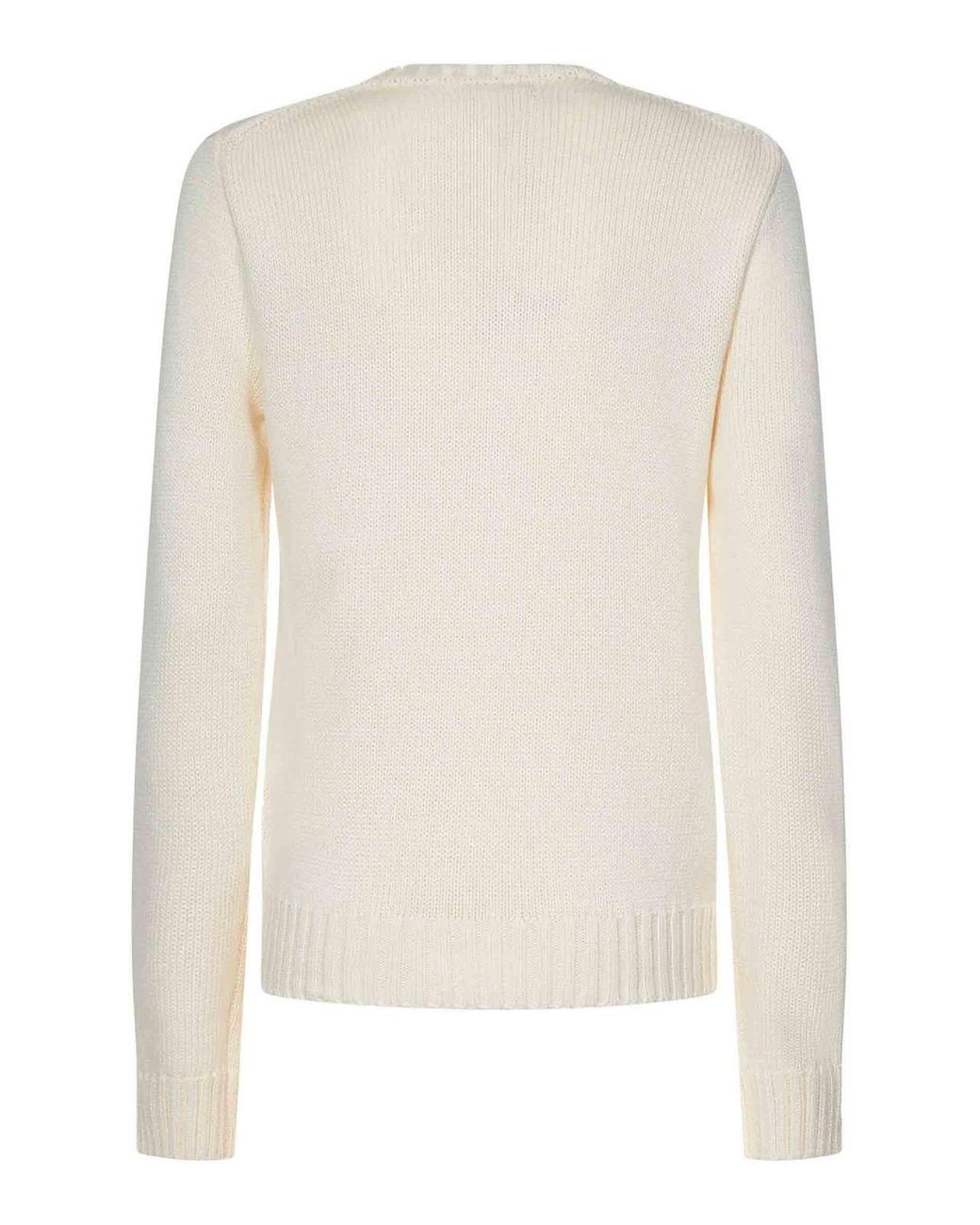 Polo Ralph Lauren White Creamy Cotton Knit Pullover