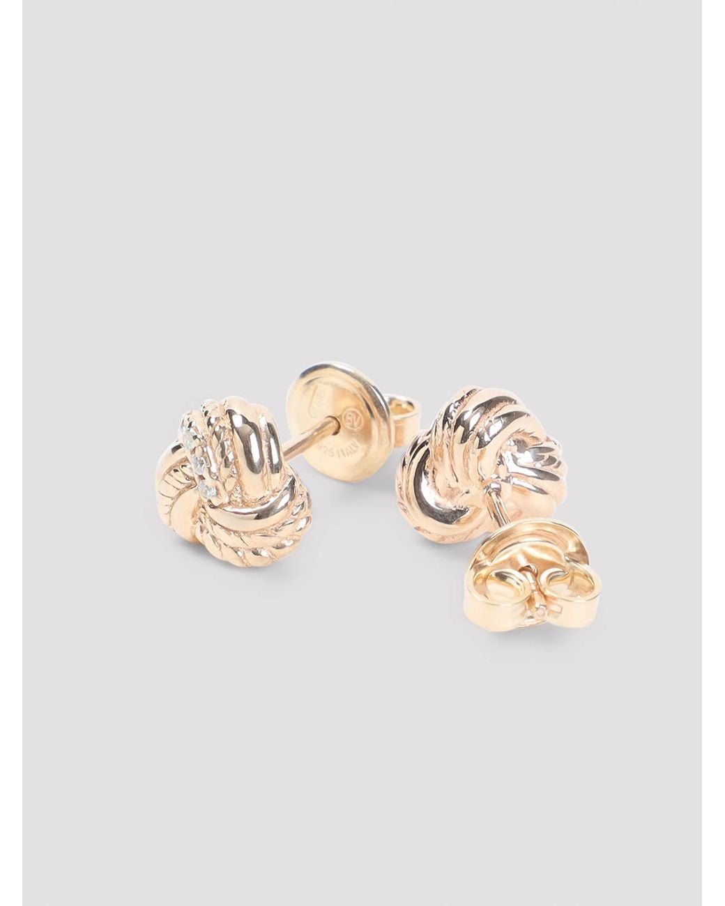 Bottega Veneta Metallic Knotted Earrings