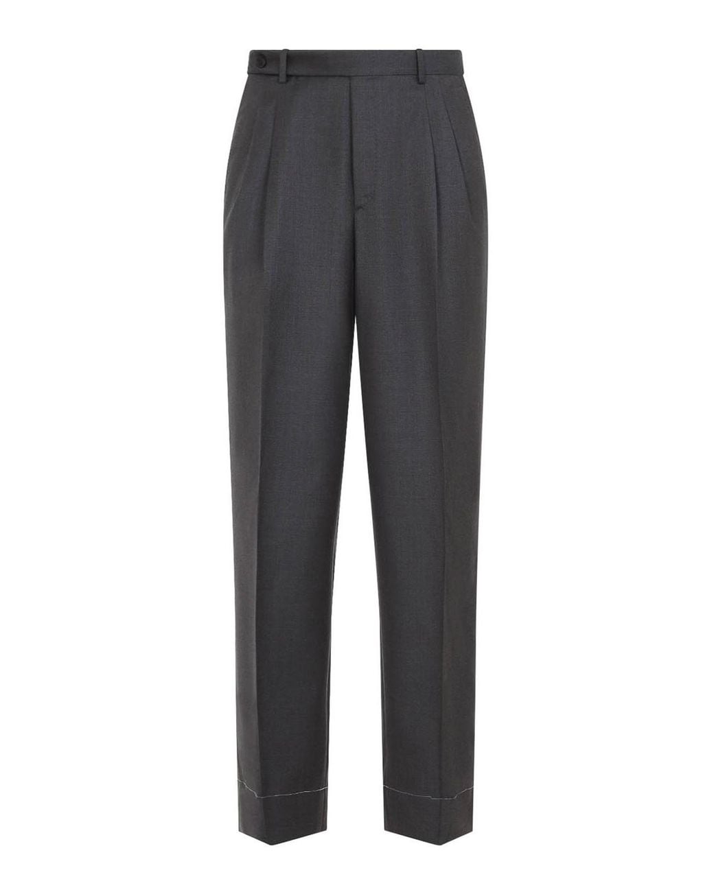 Brioni Gray Capri Trousers for men