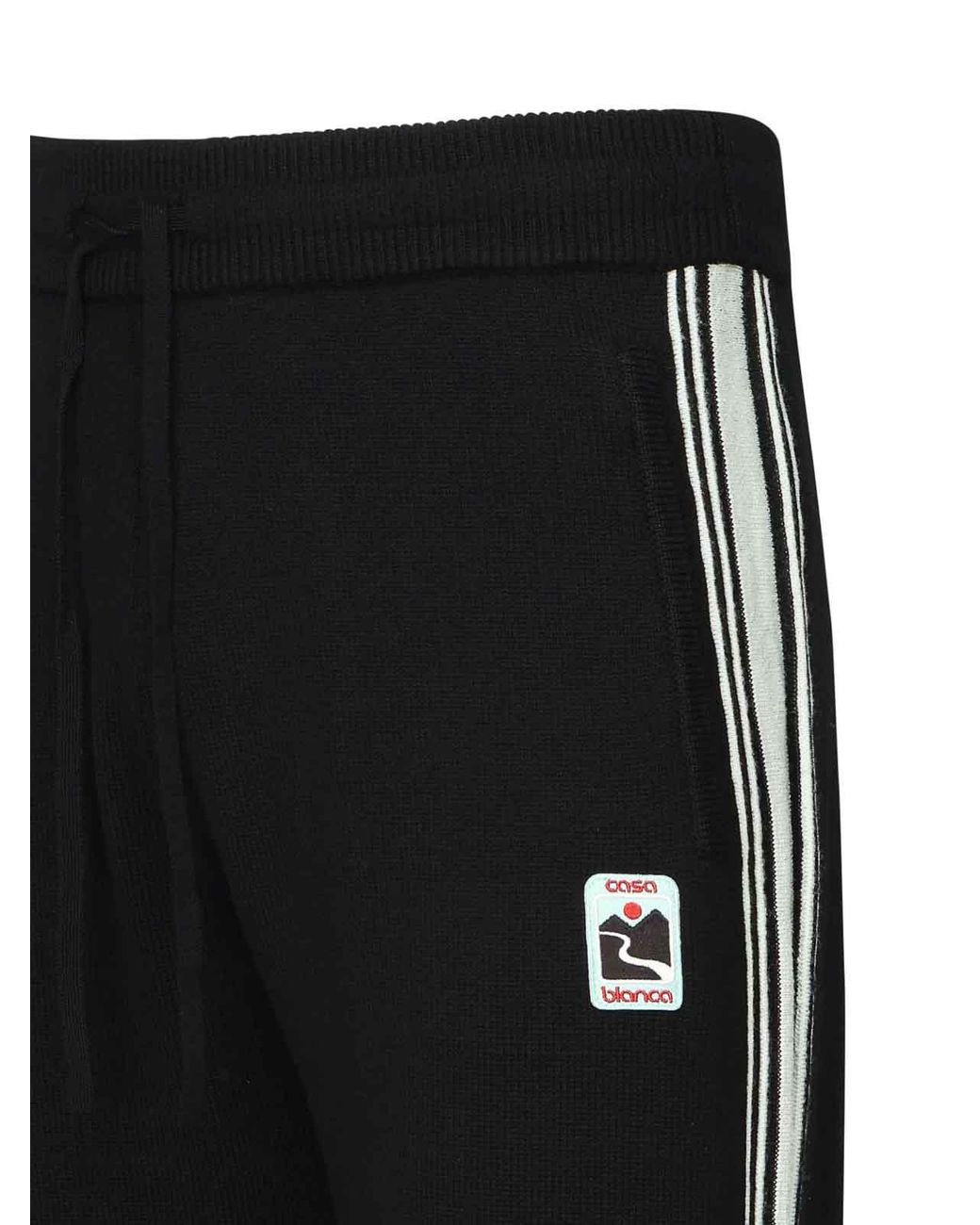 Casablanca Black Wool Trousers With Logo for men