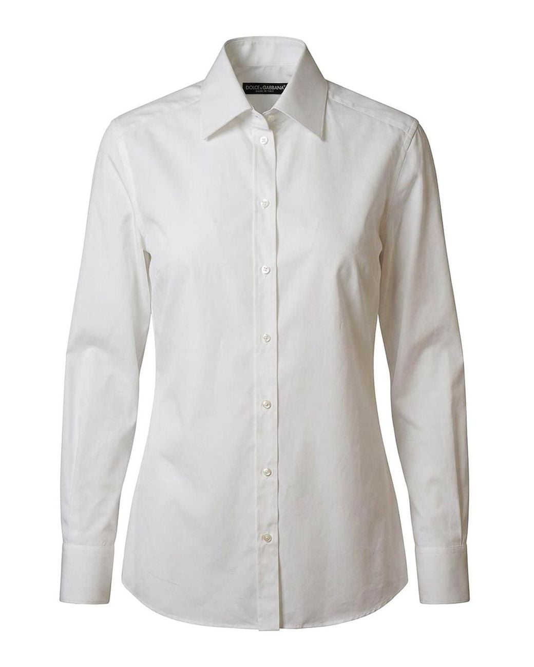 Dolce & Gabbana White Cotton Poplin Shirt