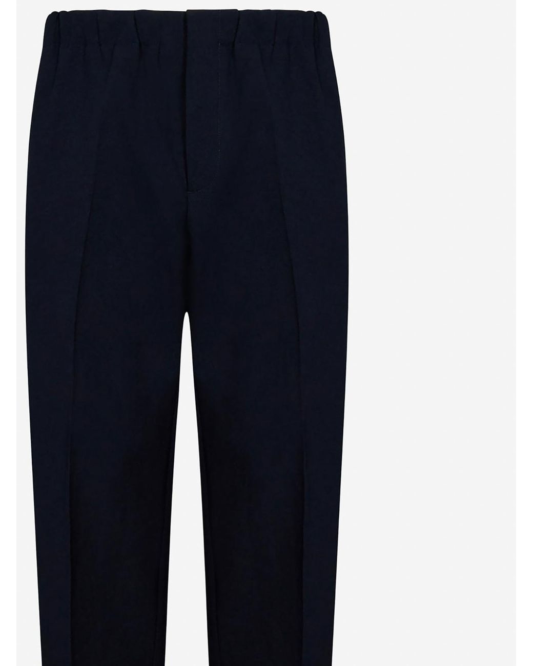 Jil Sander Blue Dark Polyester Serge Tapered Trousers for men