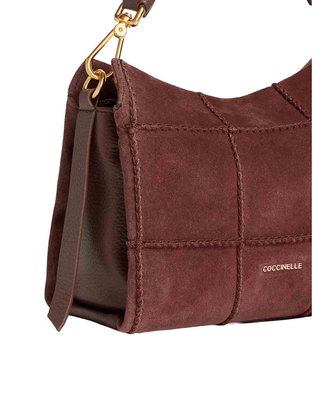 Coccinelle Purple Small Lizzie Suede Bag