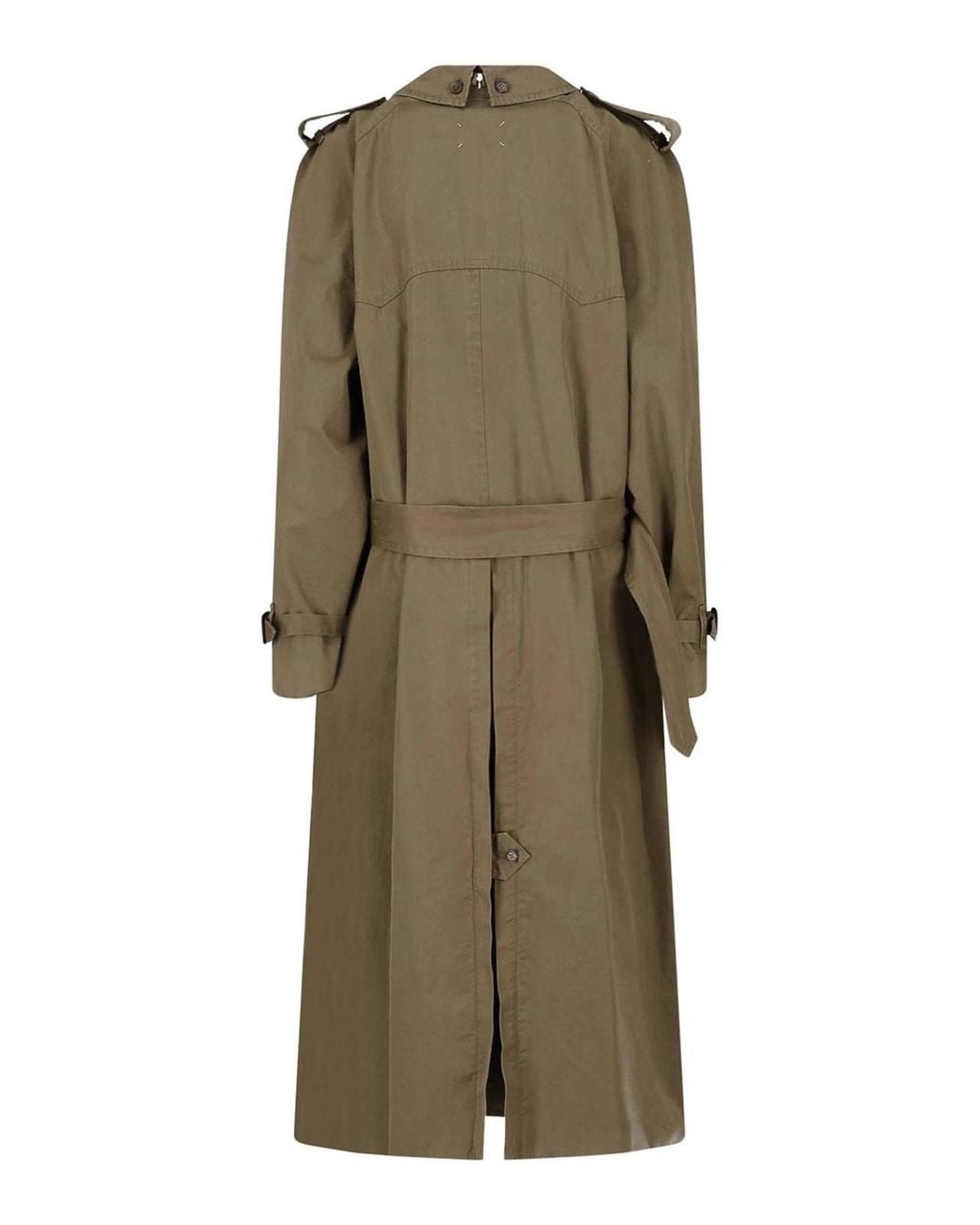 Maison Margiela Green Cotton Trench Coat