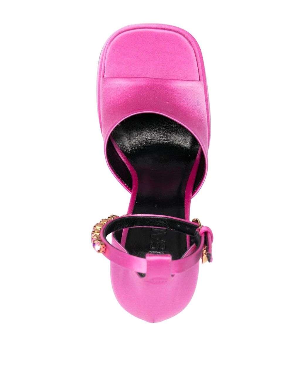 Versace Pink Medusa Charm Platform Sandals