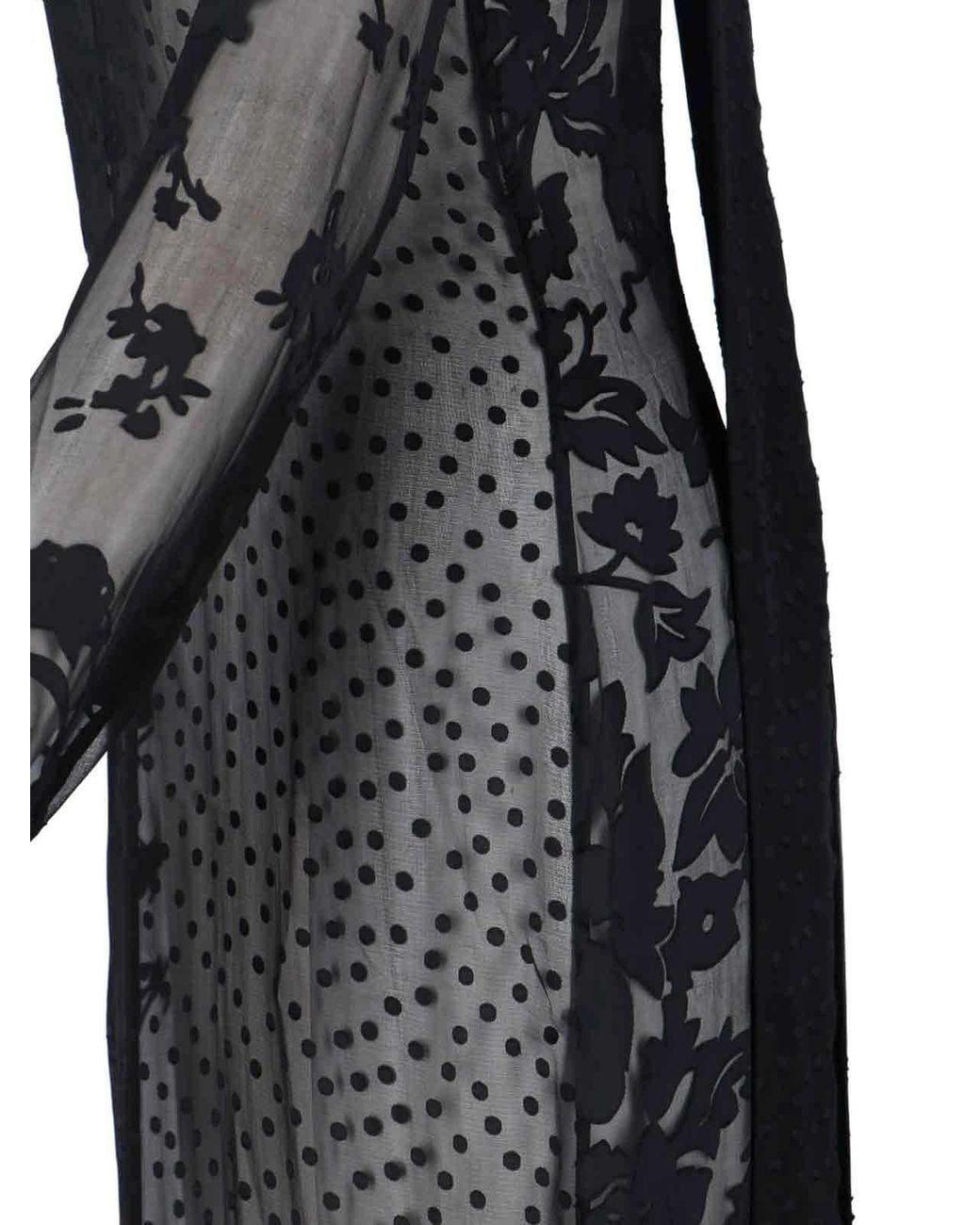 MARINE SERRE Black Maxi Dress